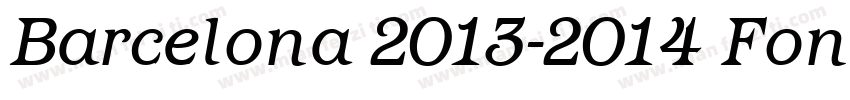 Barcelona 2013-2014 Font字体转换
